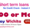 short term loans no credit check online